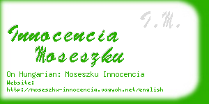 innocencia moseszku business card